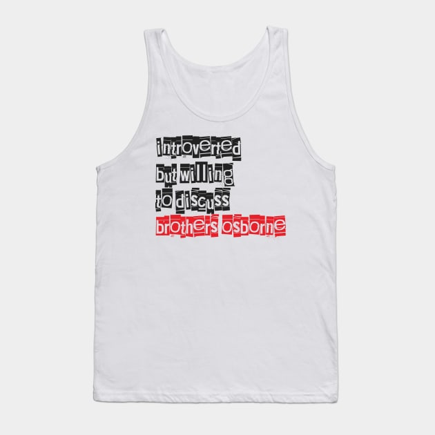 Introverted & Music-Brothers Osborne Tank Top by CreatenewARTees